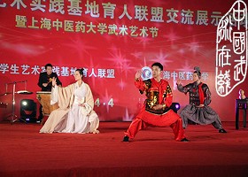 上海大学生艺术实践基地育人联盟交流展示暨开云电竞官网下载安卓武术艺术节隆重举行